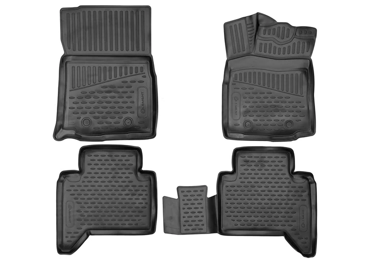 Element EXP.ELEMENT3D02064210k 3D Rubber Mats Floor Mats for Toyota Tacoma Double Cab 2018-2019 Pickup-USA Automatic Transmission 4-Piece Black