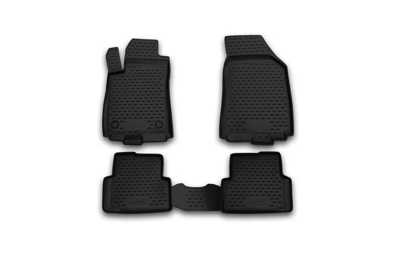 Element EXP.NLC.08.19.210k Tailored Rubber Car Floor Mats for Chevrolet Aveo 2011 -> 4 Pieces, Black Car Mats