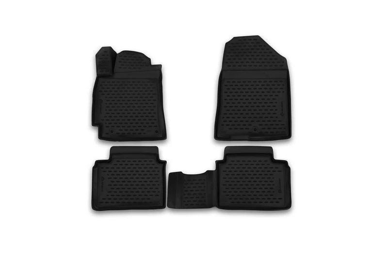 Element EXP.CARHYN0005 3D Rubber Floor Mats for Hyundai Elantra 05/2016 – Set of 4, Black