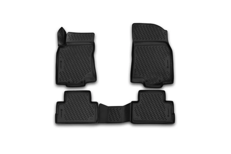 Element EXP.CARNIS00061 3D Rubber Car Mats for Nissan Qashqai (J11F) 2015 Onwards for Vehicles in Russia 4 Pieces Black