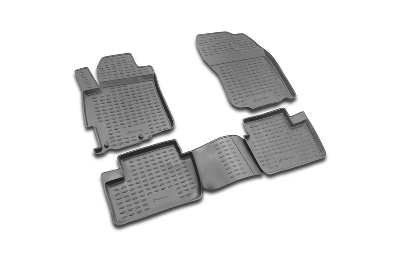 Element EXP.NLC.35.13.210 Rubber Floor Mats for Mitsubishi Lancer X 2007 – 4 Pieces, Black