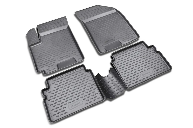 Element EXP.NLC.08.06.210k Rubber Car Mats for Chevrolet Aveo 2003-2011 4-Piece Set, Black, Fit