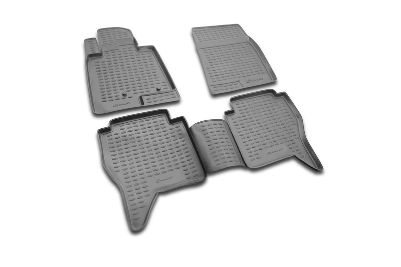 Element EXP.NLC.35.16.210 Rubber Floor Mats for Mitsubishi Pajero IV(V80) 2006 – Set of 4, Black