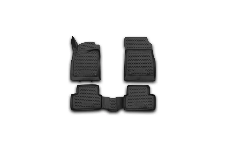 Element EXP.NLC.3D.08.13.210k 3D Rubber Car Mats for Chevrolet Cruze 2009-4 Pieces, Black, Fit