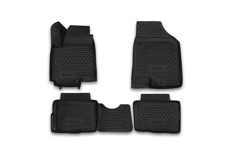 Element EXP.NLC.3D.25.25.210 3D Rubber Floor Mats for Kia Soul (I) 2008-2014 4-Piece Set Black