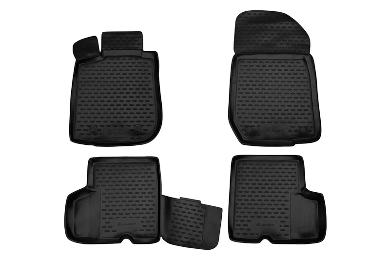 Element EXP.NLC.41.05.210kn Rubber Floor Mats for Renault Logan 2004-2009 2010-4-Piece Set, Black