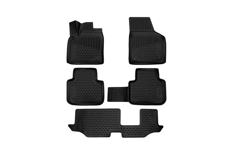 Element EXP.ELEMENT3D5158210k 3D Rubber Car Mats for VW Teramont/Atlas 2nd Row Bench 2017-2018 2019 - Black