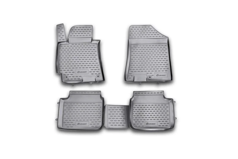 Element EXP.NLC.20.46.210h Rubber Mats Floor Mats for Hyundai Elantra MD 2011-2015 Comfort Sport 4-Piece Set Black
