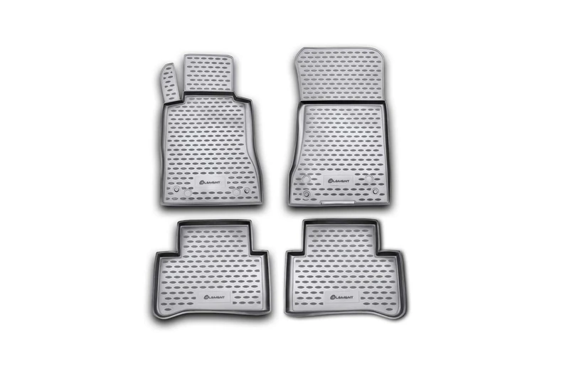 Element EXP.NLC.34.30.210k Rubber Floor Mats for Mercedes-Benz CLS-Class W219 2004 – Set of 4, Black, Adjustable Mesuré au Laser Personnalisé