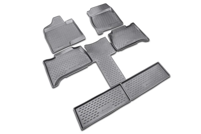 Element EXP.NLC.08.11.210k Rubber Mats Foot Mats for Chevrolet Tahoe (Captain) 2007-2015 6-Piece Set, Black, Fit