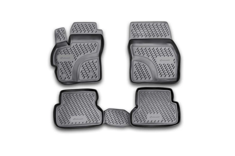 Element EXP.CARMZD0001 Rubber Floor Mats for Mazda 3 2003-2009 4-Piece Set Black