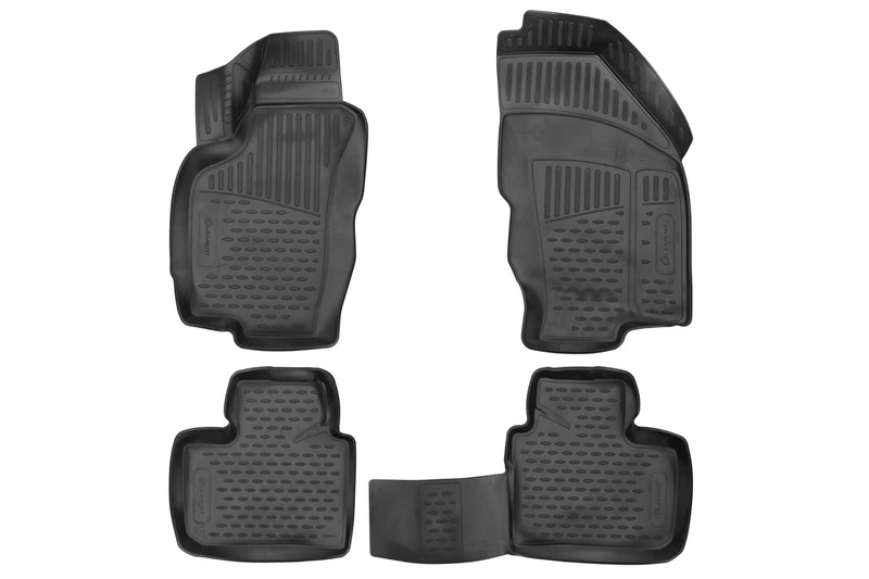 Element EXP.ELEMENT3D02041210 3D Rubber Floor Mats for Alfa Romeo 156 1997-2006 Saloon 4-Piece Set, Black, Fit