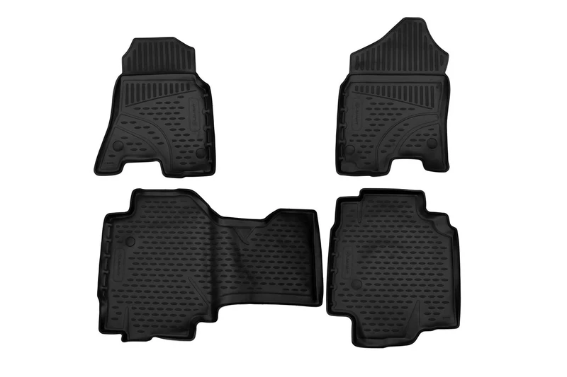 Element EXP.ELEMENT02030210k 3D Rubber Floor Mats Dodge Quad Cab Pick-Up USA 4-Piece (Exclusive 2019 Ram 1500 Classic), Black