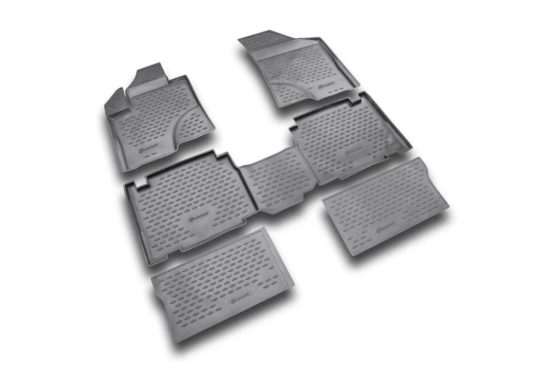 Element EXP.NLC.20.30.210k Rubber Car Floor Mats, Car Mats for Hyundai IX 55 2007-6 Pieces, Black