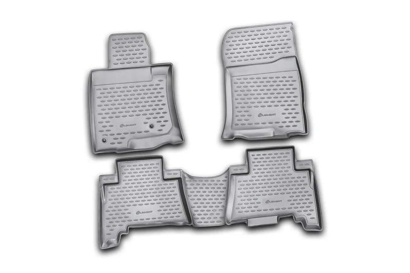 Element EXP.NLC.48.28.210k Rubber Floor Mats for Toyota Land Cruiser Prado 5-Seat 12/2009-2013 4-Piece Set Black