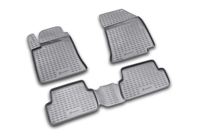 Element EXP.NLC.41.03.210 Rubber Floor Mats for Renault Laguna 2001-2007 Set of 4 Black
