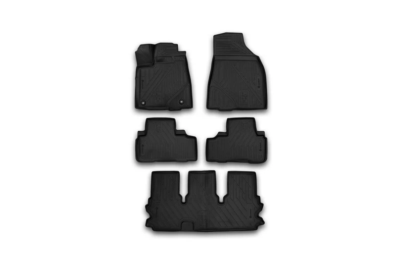 Element EXP.CARTYT0003 3D Rubber Car Mats for Toyota Highlander 2014 – 5 Pieces, Black