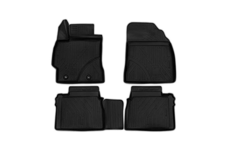 Element EXP.CARTYT00023k 3D Rubber Floor Mats for Toyota Corolla 2016-2018 4-Piece Set Black