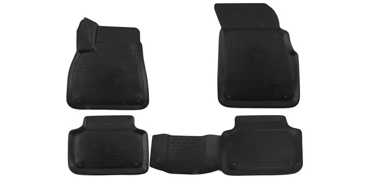 Element EXP.ELEMENT3D0426210k 3D Rubber Floor Mats for Audi Q7 || 2015 – 4 Pieces, Black, Fit