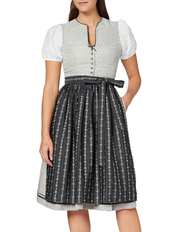 Apple of my eye Women's 905445 Dress, Silver Grey with Anthracite, 8