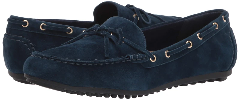 Bella Vita Women's Flat Loafer, Navy Suede Leather, 5.5 UK - Image 1