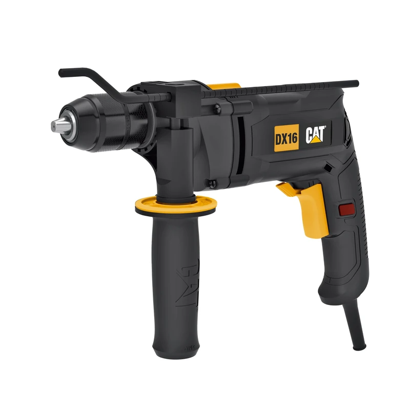 CAT DX16 Impact Drill 850W 13mm | 3000 RPM | 48000 BPM | Keyless Chuck | Aluminium Gear Housing | 35mm Wood 20mm Masonry 13mm Steel | Variable Speed | Depth Gauge Included
