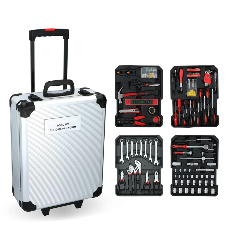 Kinzo Tool Box 187 Pieces Chrome Vanadium Steel Trolley - Image 1