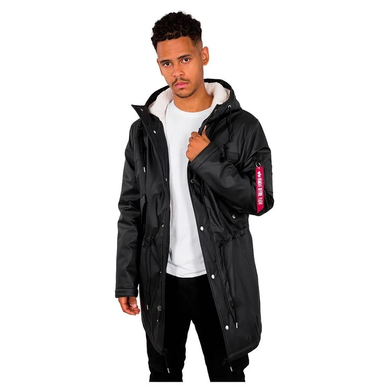 Alpha Industries Men's TL Rain Jacket, Black, S