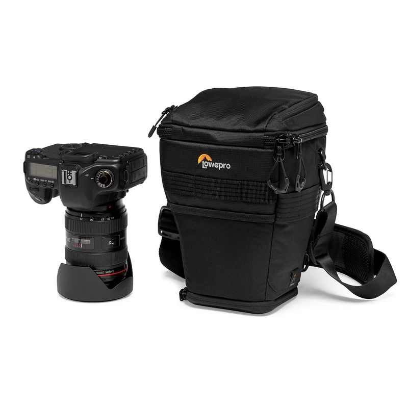 Lowepro ProTactic TLZ 70 AW DSLR toploader - Expand to Hold up to 24-70mm f/2.8 and Lens Hood with Portrait Grip - Camera Gear to Personal belongings - for DSLR Like Canon 5D - LP37278-PWW