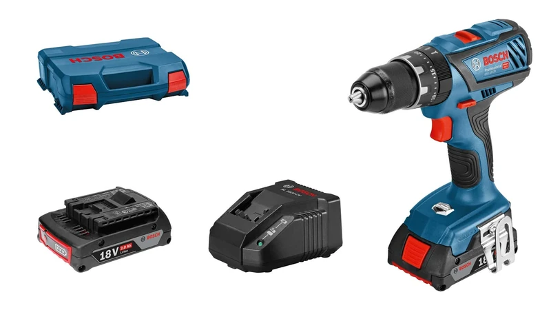 Bosch Professional 18V System Cordless Combi Drill GSB 18V-28 (incl. 2x GBA 2.0Ah Batteries, Charger GAL 18V-20, L-BOXX 136)