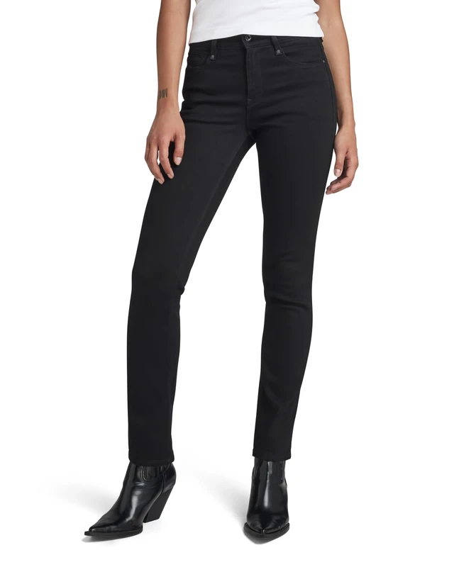 G-Star Women's Noxer Straight Jeans, Black (pitch black D17192-B964-A810), 24W / 32L