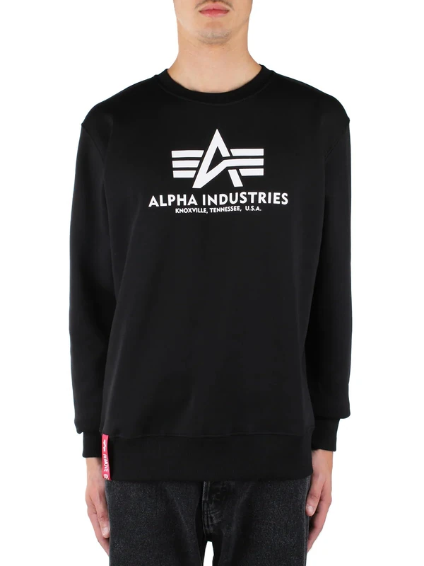 ALPHA INDUSTRIES Men's Basic Sweater Camo Sports Hoodie, black camo, XS