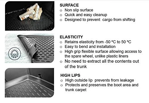 Element Tailored Fit Rubber Boot Liner Protector Mat for TOYOTA Wish (XE20), 2009-2012, minivan, right-hand drive, 1 pc.