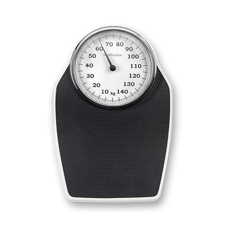 Medisana PSD mechanical personal scale – retro analogue dial, battery-free operation, solid metal casing