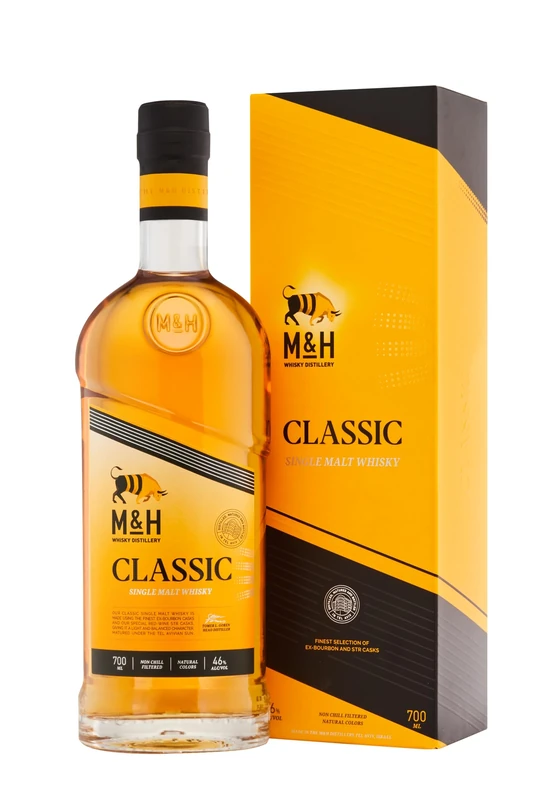 M&H Distillery | Milk & Honey Classic | Premium Israeli Single Malt Whisky 46% vol, 70cl Gift Box