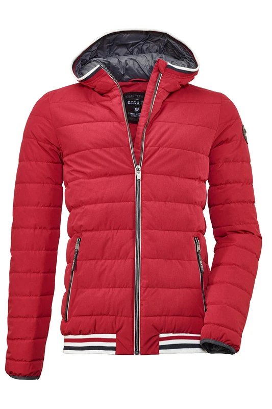 G.I.G.A. DX Ventoso Men's Mn Quilted Blsn A Casual Functional Blouse in Down Look with Hood, mens, Casual functional jacket in down look with hood., 35874-000, red, L