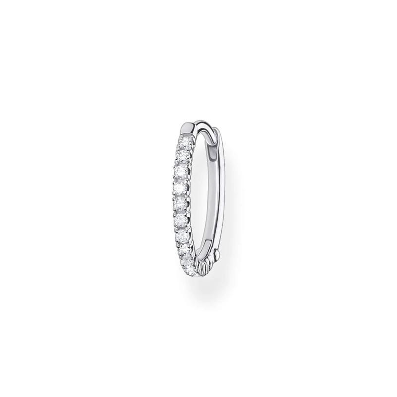 THOMAS SABO Single hoop earring white stones, silver 925 Sterling Silver