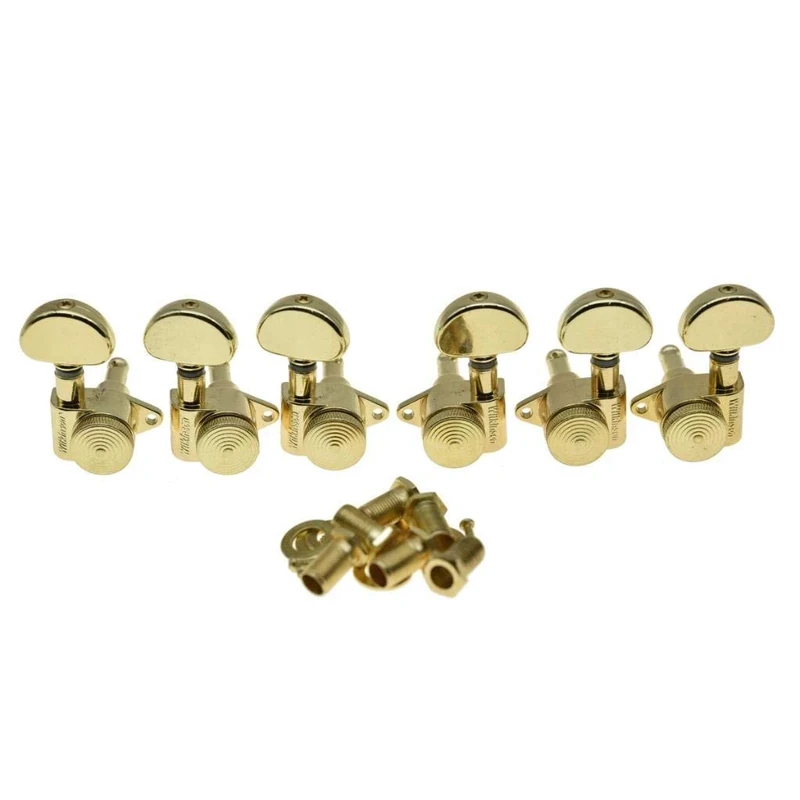 Wilkinson Locking Tuners 3x3 Full Size Locking Guitar Tuners Tuning Keys Pegs Guitar Machine Heads for Les Paul or Acoustic Guitars Gold