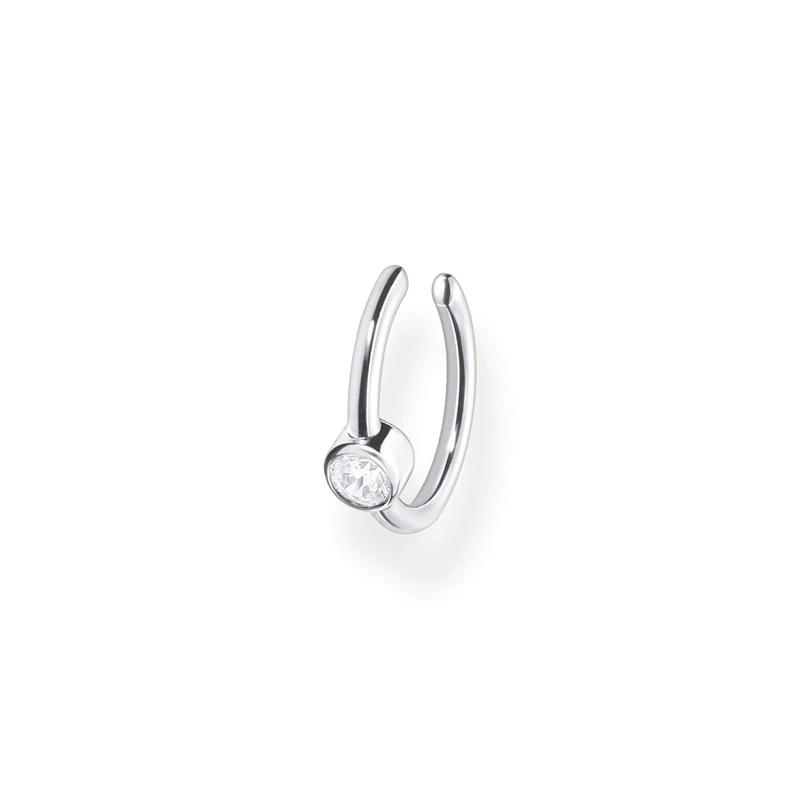 Thomas Sabo single ear cuff white stone silver 925 sterling silver EC0018-051-14