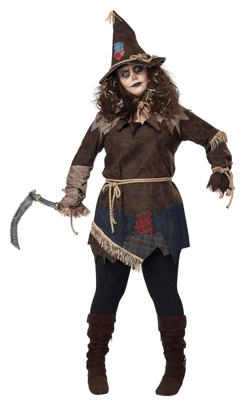 California Costumes Women's Plus Size Creepy Scarecrow Fancy Dress Costume 1X Black