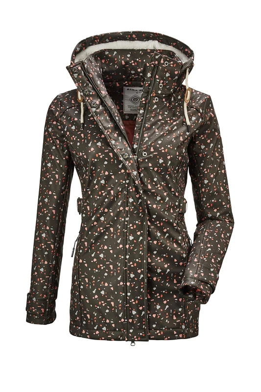 G.I.G.A. DX Women's Cushy WMN Jcke A Casual Softshell Jacket with Zip-Off Hood, Green/Anthracite, 50