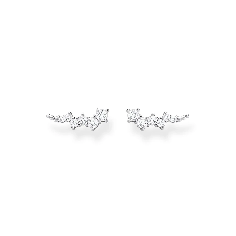 THOMAS SABO Women Ear climber white stones, silver 925 Sterling Silver H2157-051-14