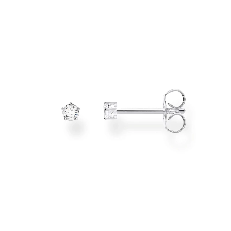 THOMAS SABO Single ear stud white stone small silver 925 Sterling Silver