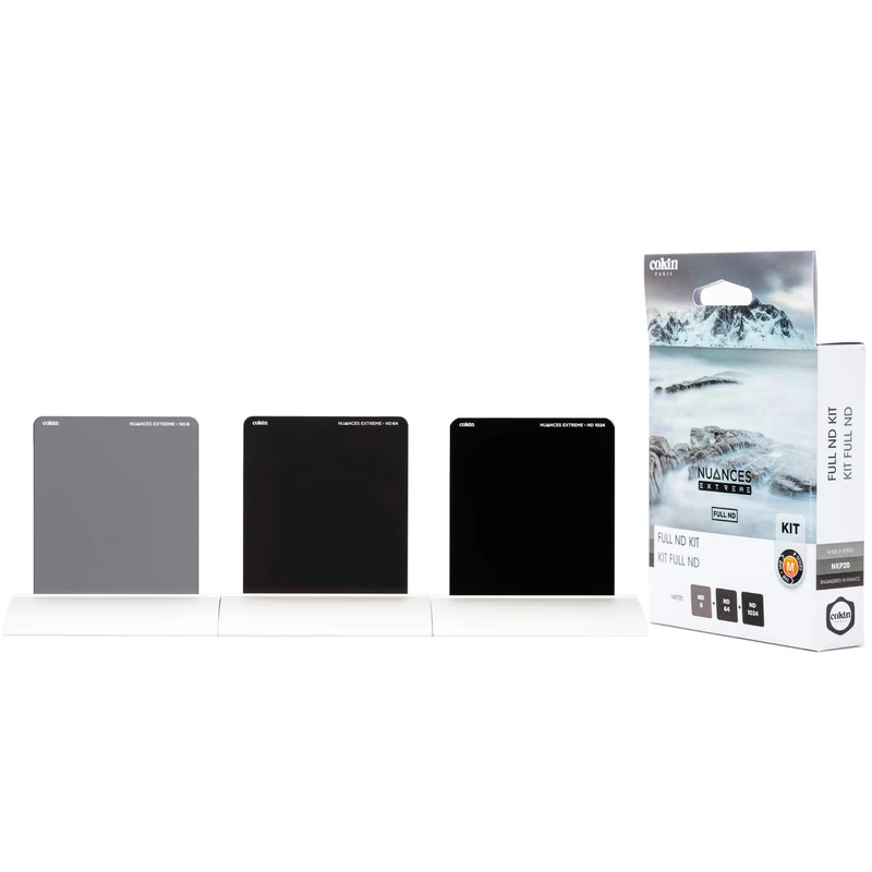 COKIN NUANCES Extreme FULL ND Kit inc. ND1024 + ND64 + ND8 filters made of resistant mineral Glass for M Size (P-series) 84mm - Image 1