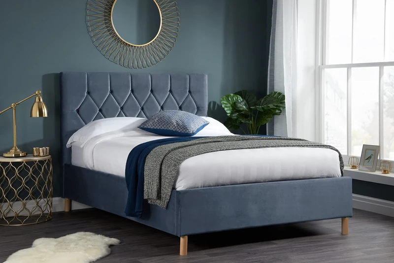 Birlea Loxley 4FT Small Double Fabric Bed - Grey