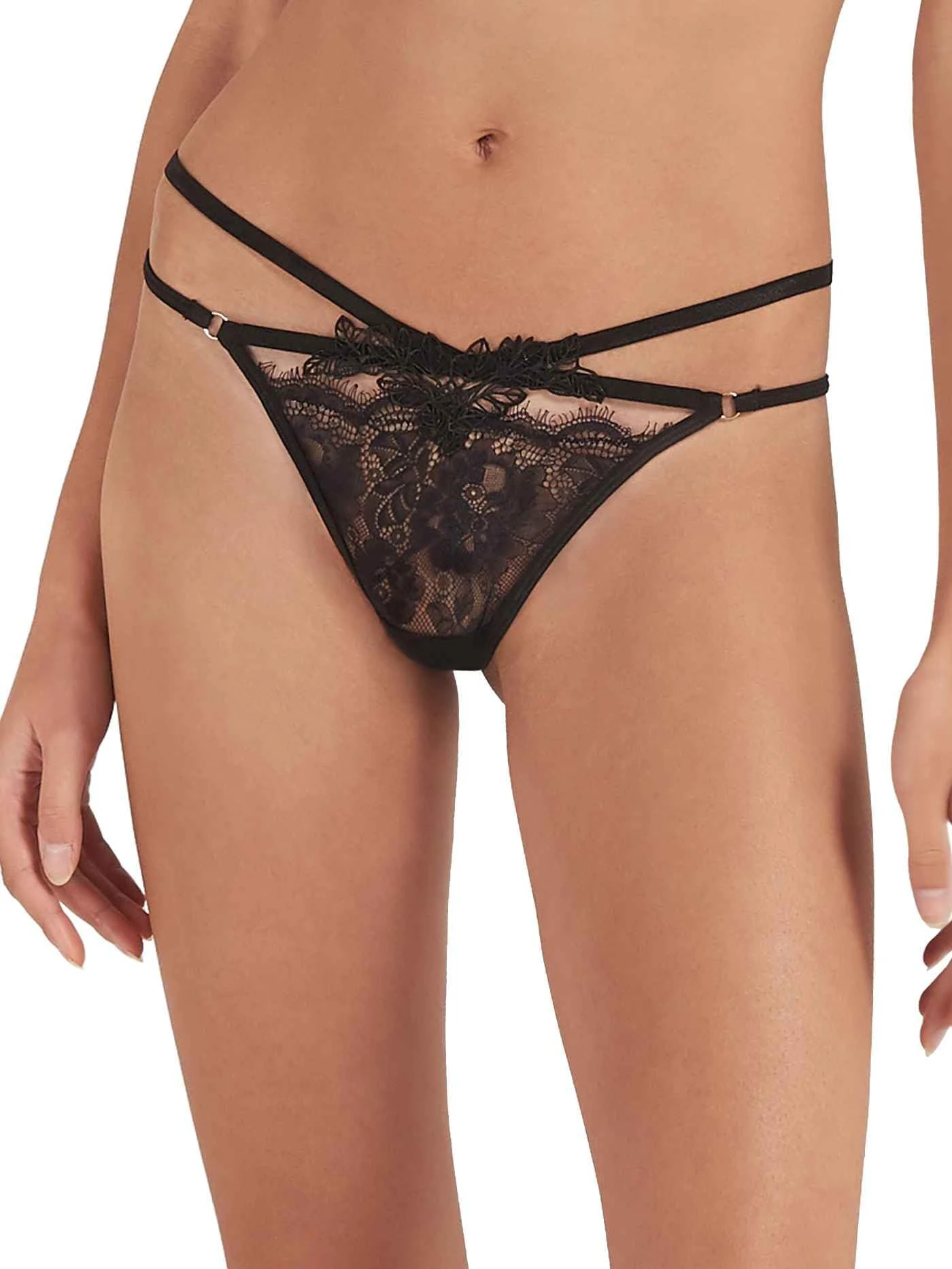 BLUEBELLA Lumi 41206 Women's Black Lace Knickers Panty Full Brief 16