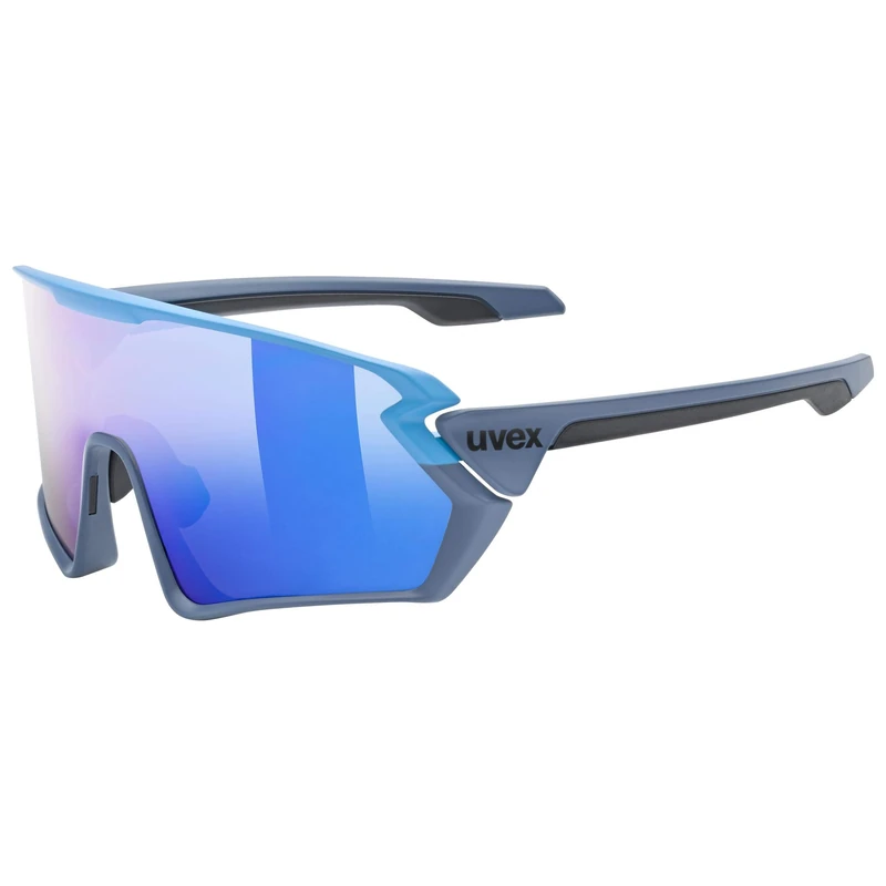 uvex Sportstyle 231 - Sports Sunglasses for Men and Women - Anti-Fog Technology - Comfortable & Non-Slip - Blue Grey Matt/Mirror Blue - One Size