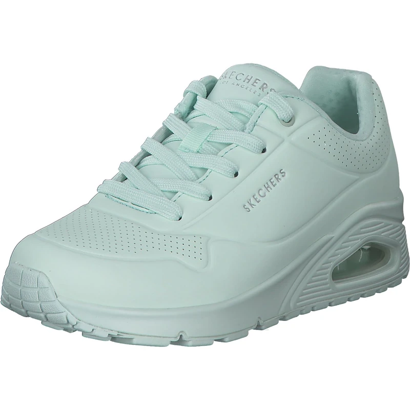 Skechers Women's Uno Frosty Kicks Sneaker,Mint Durabuck/Textile Trim,4 UK