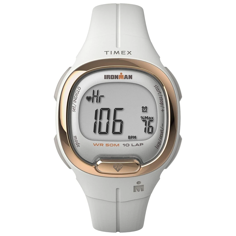 Timex Women's Ironman Transit 33 mm Watch - White Resin Two- Piece Digital Dial White Case TW5M40400