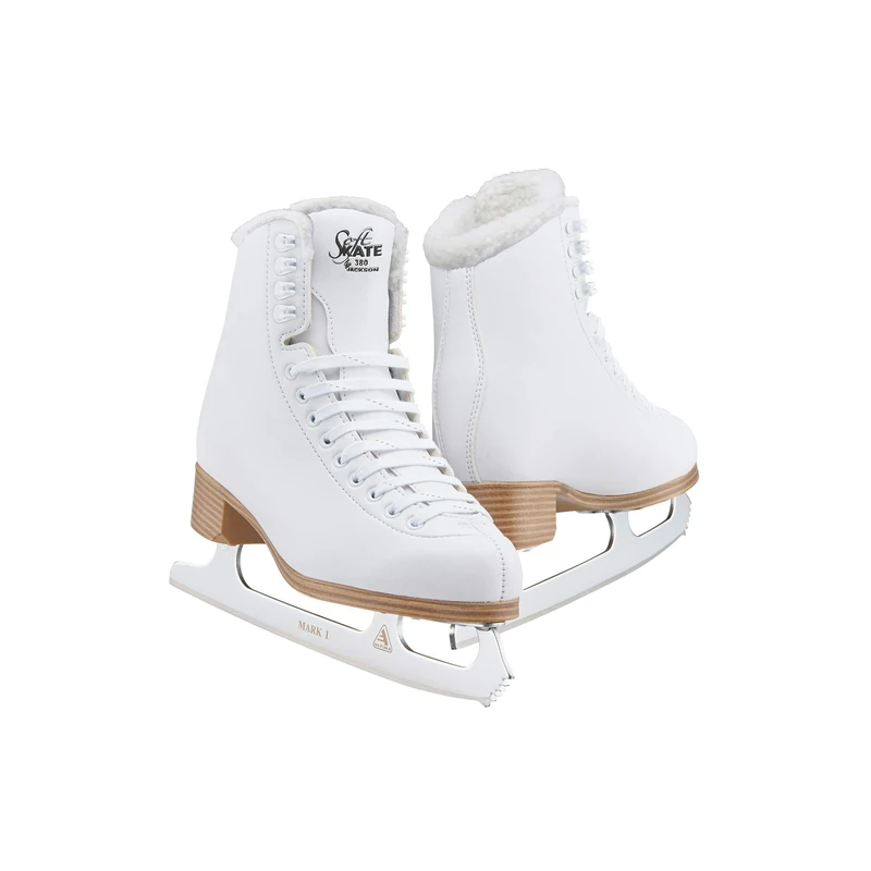 Jackson Ultima Jackson Classic Softskate Figure Skates for Women and Girls in white| Olympian Quality Ice Skates | Girls Size-1.0 | JC381.FL.010